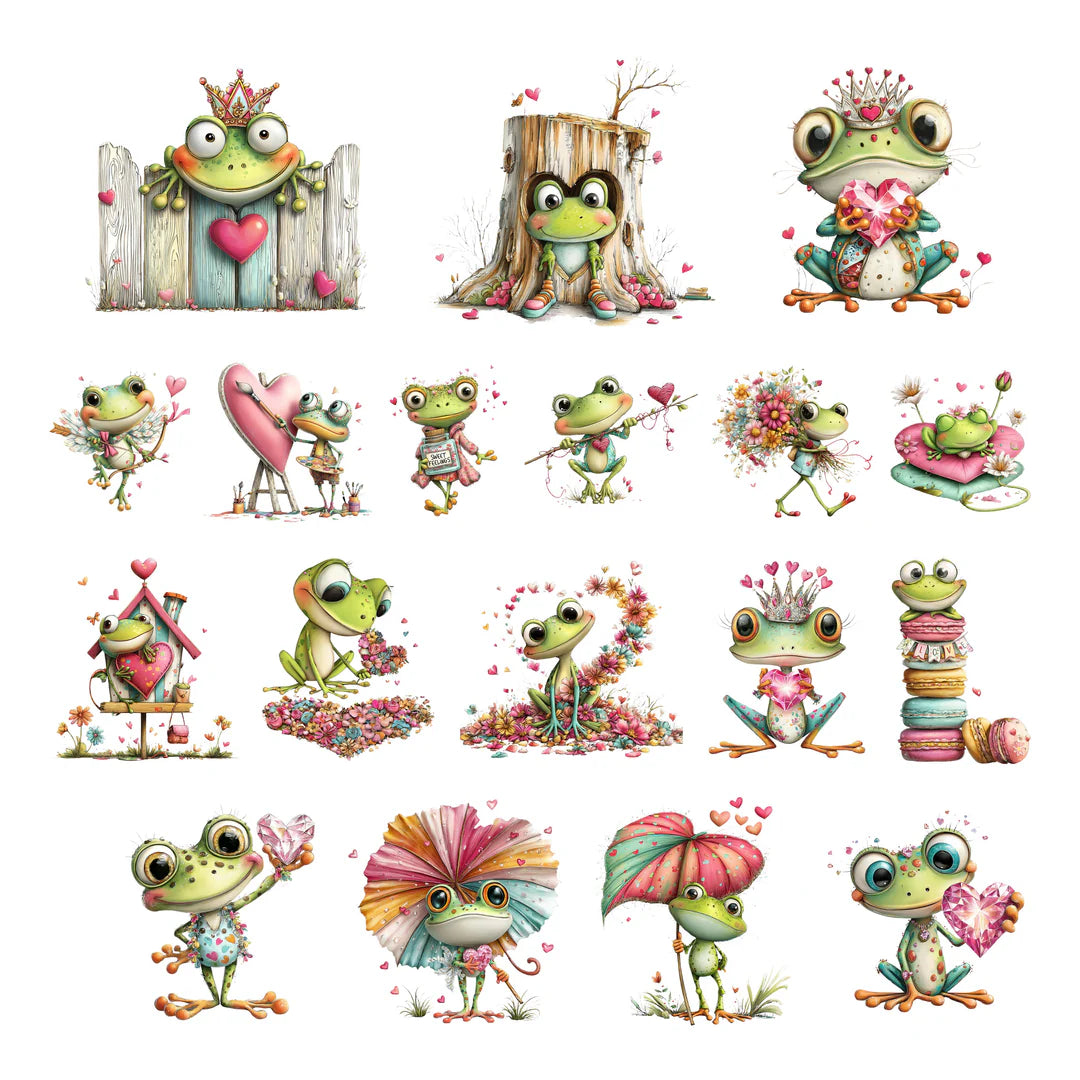 Simply Stated Design Heart Frogs Ephemera Pack / Éphémère – Scrapbook ...